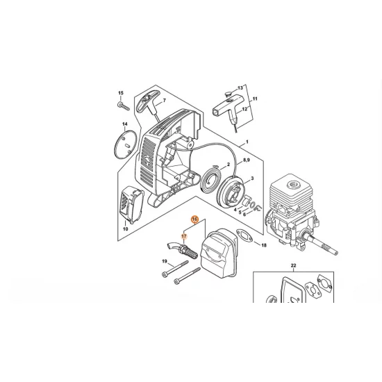 STIHL  Tłumik wydechu spalin 4140 140 0607